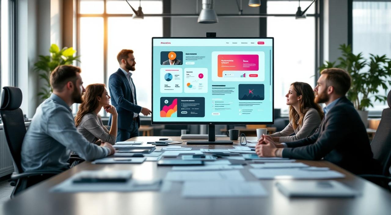 разработка-сайта-под-ключ команда-агентства-обсуждает-проект