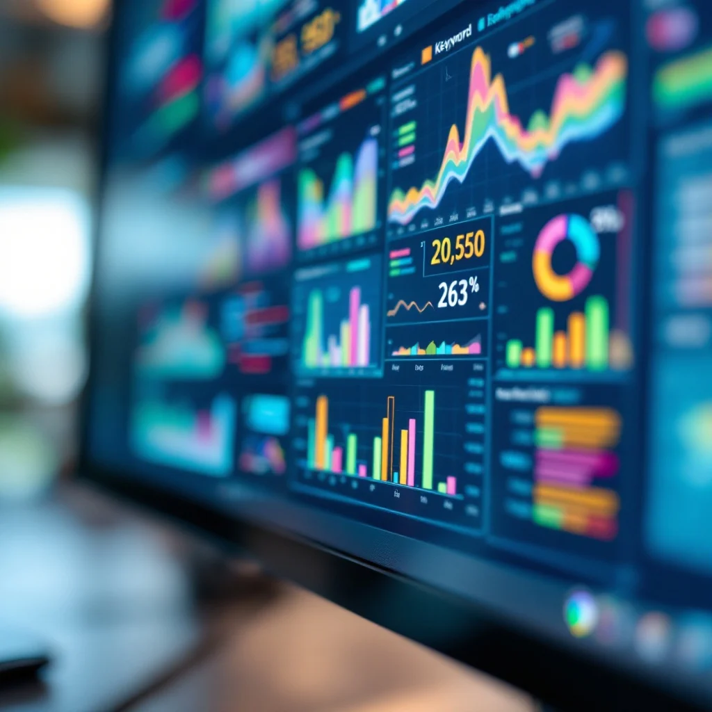 Детальный вид интерфейса SEO-продвижения с графиками позиций