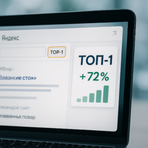 Сайт на первой позиции в Яндексе, SEO-продвижение в топ