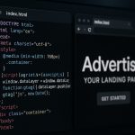 Код рекламного сайта крупным планом — HTML и CSS лендинга