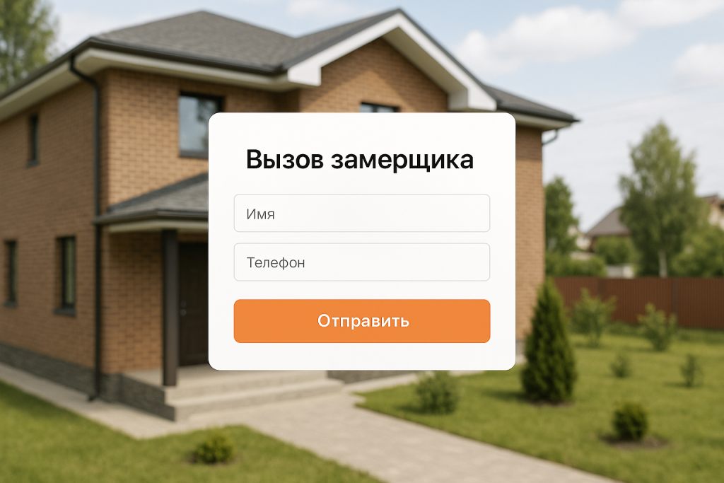 Лендинг на экране ноутбука с формой заявки и картой пригородного района — демонстрация готовой страницы для локальной услуги
