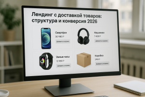 Экран сайта интернет-магазина с каталогом товаров и кнопкой добавить в корзину, крупный план монитора