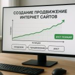 Экран с графиками роста позиций сайта в поисковой выдаче после продвижения