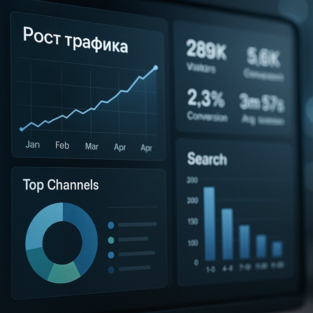 Разработчик анализирует скорость загрузки сайта на экране монитора с графиками производительности и метриками Core Web Vitals