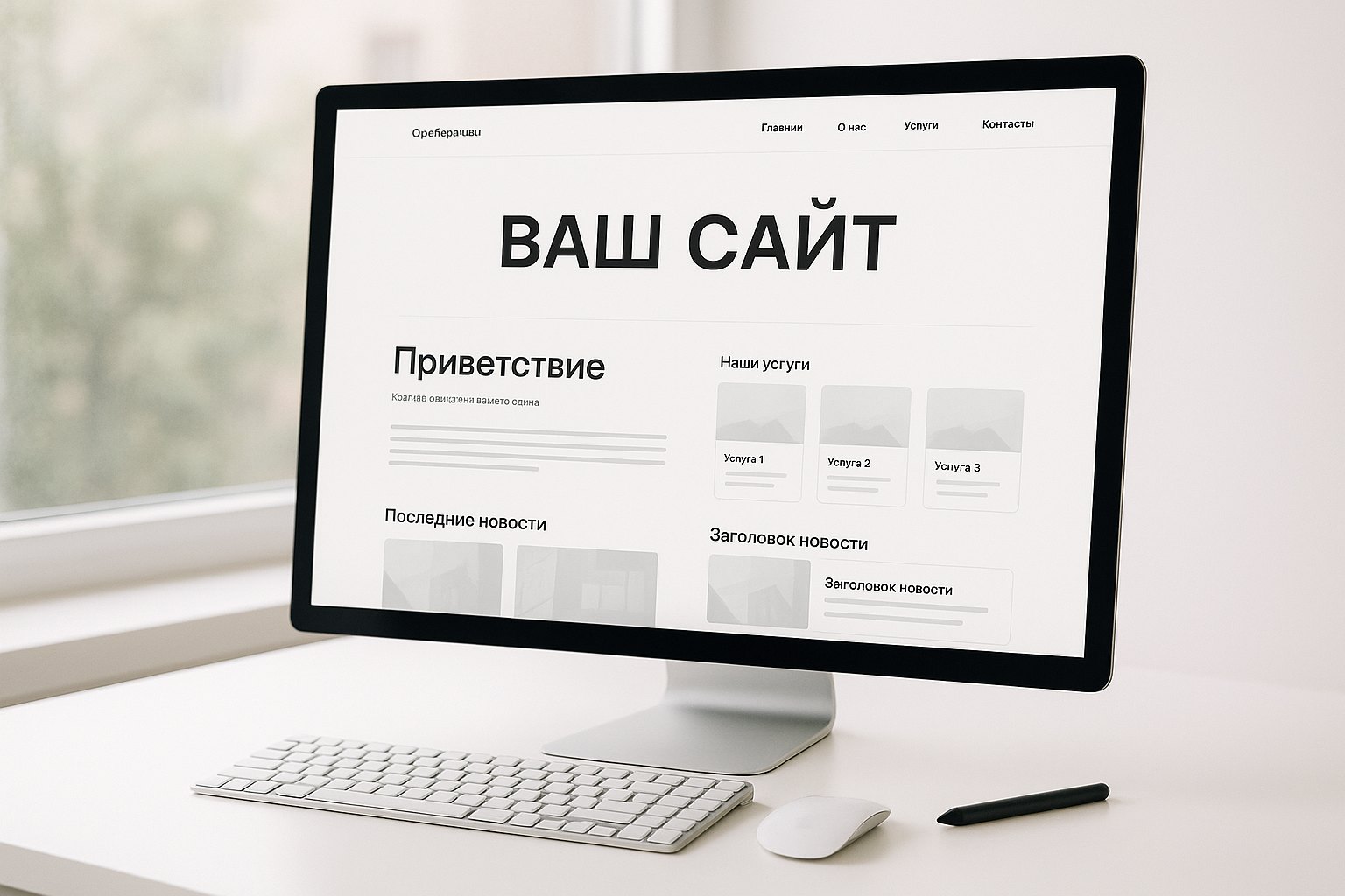 Готовый сайт на мониторе — разработка и ведение сайтов