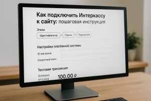 Интерфейс административной панели сайта с настройками платёжной системы и тестовой транзакцией